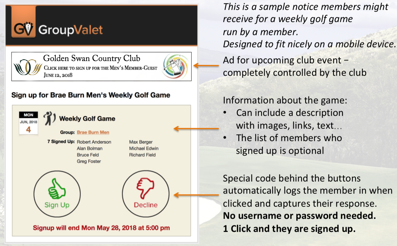 Sample Signup Notice Sample Signup Notice